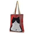 thumbnail image 1 of Knitted Bag Cat Pattern Knitted Bag Square Soft Casual Totes Handbag All-match Small Fresh Girls Bag, 1 of 5