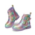 thumbnail image 5 of Botas DREAM PAIRS para Niñas con Brillo y Hebilla en el Tobillo Arcoíris Talla 4 para Niñas Grandes, 5 of 5