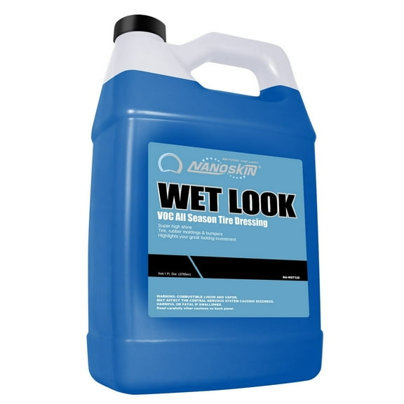 Nanoskin WET LOOK All Season Dressing 1 Gallon - Exterior Rubber & Plastic Solvent Based Dressing for Car Detailing | Produces a Deep, Rich, Long lasting shine | For Cars Trucks, Motorcycles, RVs