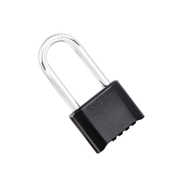 maskred Serrure Codée en Alliage de Zinc Couleur Unie Anti-Perte Étanche Anti-Rouille Verrouillage Portable pour Porte Casier Armoire Outil Long Noir
