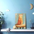thumbnail image 5 of 12x18 inch Frameless Painting Wall Decor A Cat Basking In The Sun,Rustic Living Room,Cat'S Nest,Club,Cafes Wall Art Decor Poster Prints,Exquisite Cat Basking In The Sun Modern Style Painting, 5 of 6