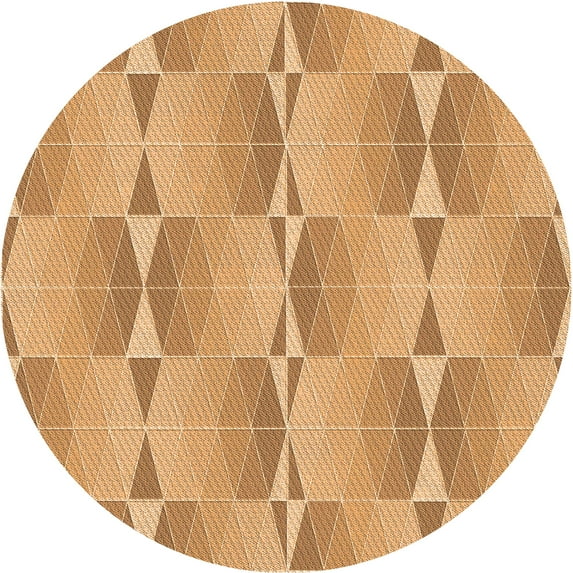 Ahgly Company Indoor Square Patterned Yellow Orange Area Rugs, 3' Square