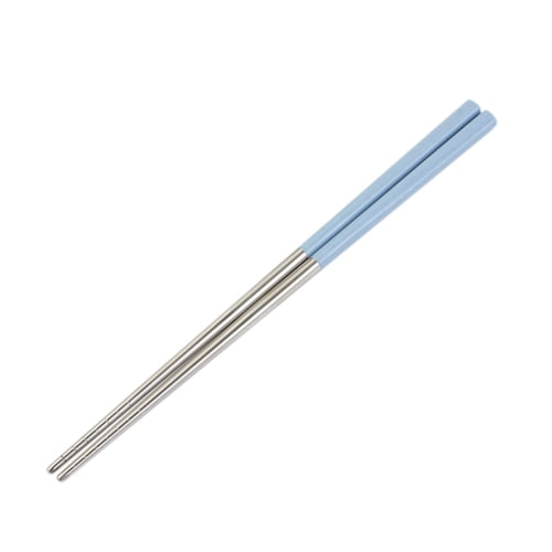 10 Pcs High Quality Tapered Silver Stainless Steel Chopsticks 5 Pairs 