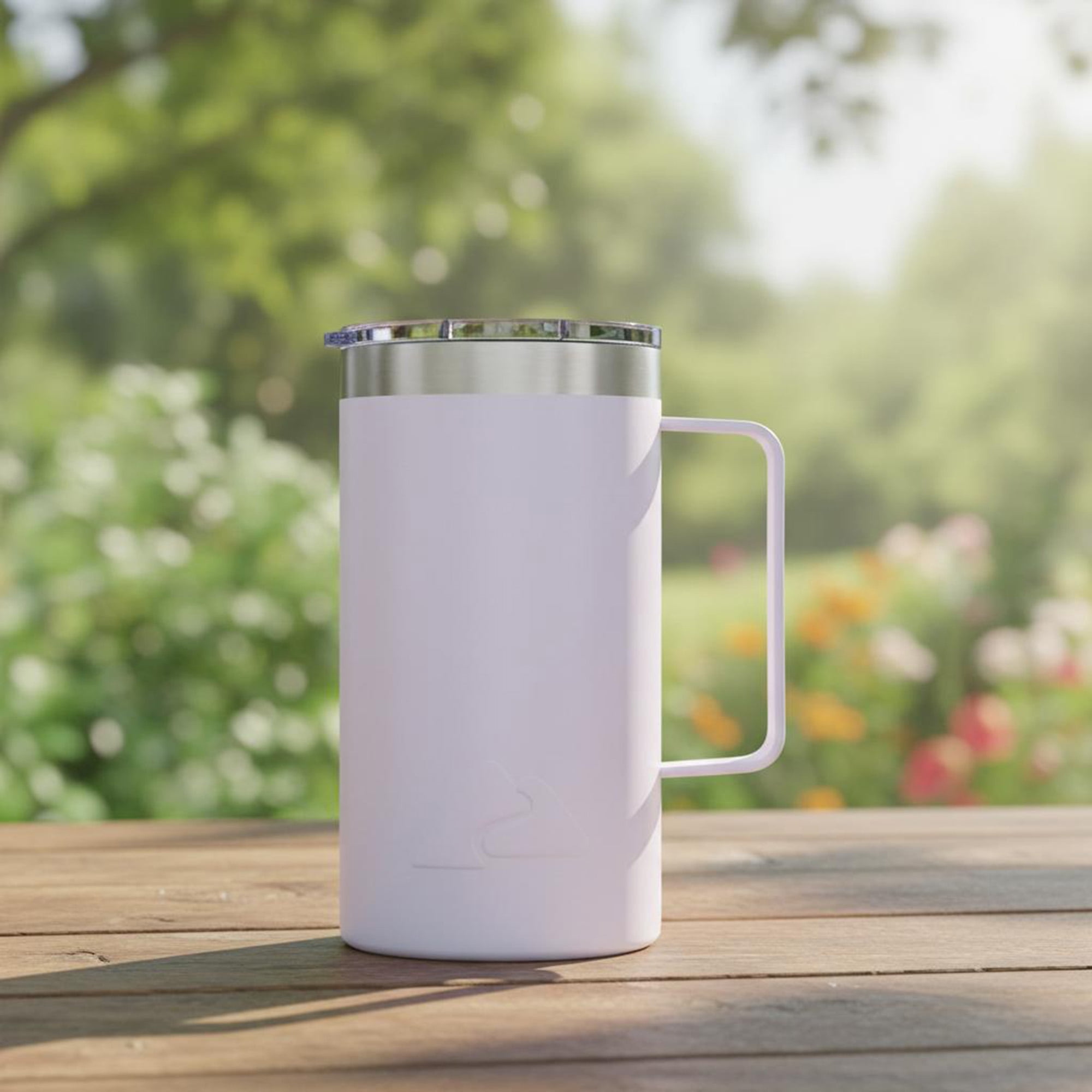 Ozark Trail 22oz Ceramic Lined Stainless Steel Insulated Coffee Mug with Magnetic Tritan Transparent Slider Lid, Purple