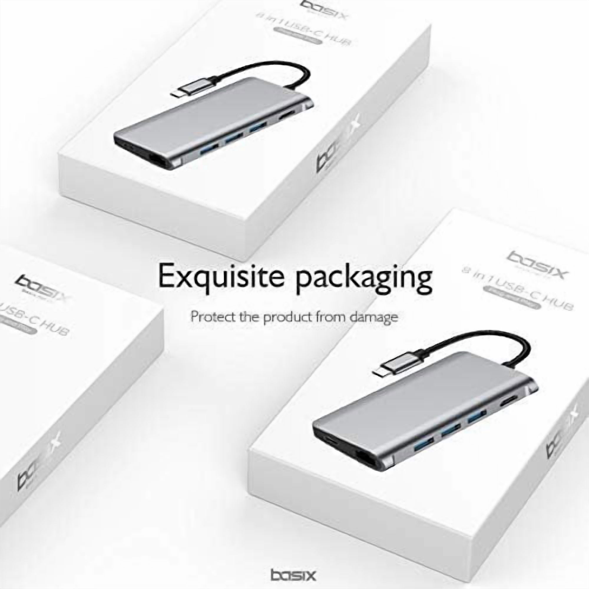 THYMOBO 8 in 1 USB C to USB Hub, USB Type C Adapter w. 3 USB 3.0 Ports, SD Micro SD, RJ45, USB C to HDMI