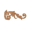 thumbnail image 3 of 2-1/2 in. x 5-1/2 in. x 3/8 in. Unfinished Small Hand Carved North American Solid Cherry Wood Onlay Acanthus Wood Scroll, 3 of 6