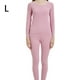 thumbnail image 5 of Jumpingount Ropa interior térmica de invierno Conjunto de calzoncillos largos Transpirable Amigable con la piel Tops de manga larga Ropa de Prendas para la parte del cuerpo Púrpura claro L, 5 of 6
