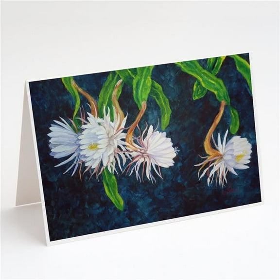 Night Blooming Cereus by Ferris Hotard Greeting Cards & Envelopes - Pack of 8