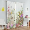 thumbnail image 2 of Innerwin Rideaux Protection UV Draperies Isolées Thermiquement Occultantes Imprimé Floral Rideau de Fenêtre Écoénergétique Imperméable Poche pour Tringle Panneau Moderne Blanc 120x150cm/47.24x59.06 Pouces LxH, 2 of 6