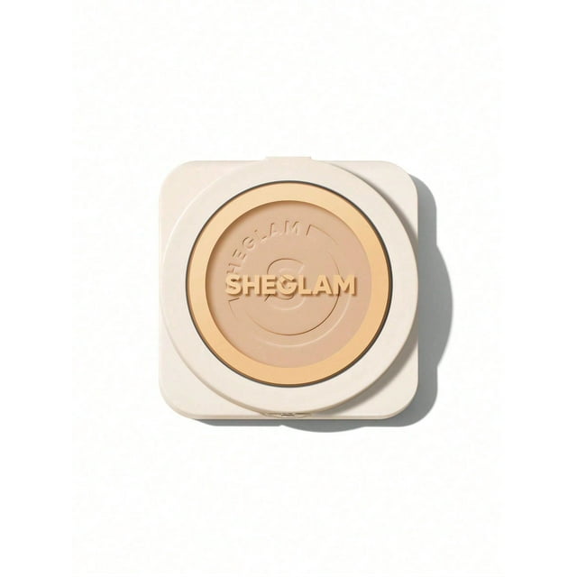 SHEGLAM SKin-Focus Base en polvo de cobertura total Control de aceite Maquillaje ligero en polvo prensado para rostro-Crema de mantequilla