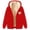 Red, variant on Autumn/winter Lamb Coat Plus Thick Hooded Cardigan Plus Size Coat