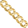 thumbnail image 2 of 14K Solid Yellow Gold 7.2mm Cuban Curb Link Chain Necklace, 2 of 4