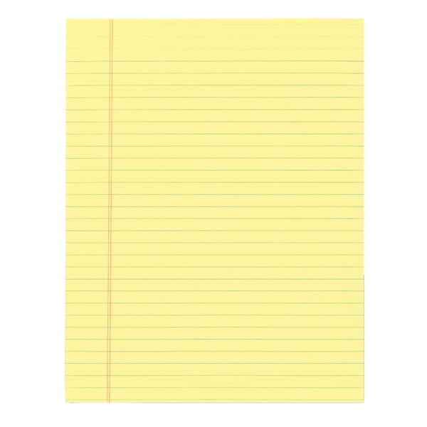 Office Depot GlueTop Writing Pads, 8 1/2in. x 11in., Legal Ruled, 50