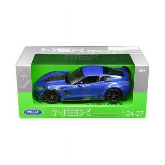 2017 Chevrolet Corvette Z06 Blue 1/24 - 1/27 Diecast Model Car by Welly