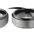 thumbnail image 2 of Gamer Tungsten Handmade Jewelry Wedding Ring Gray Chunky Rings Los Angeles Girl First Birthday Gift, 2 of 7