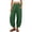 Green, variant on SwiftWear Womens Barrel Sweatpants Elastic High Waisted Wide Leg Drawstring Lounge Baggy Pants Cotton Linen Trousers with Pockets