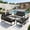 Black, variant on Aiho 8-Piece Outdoor Rocking Patio Set All-Weather PE Wicker Glider Lounge Collection with 4 Single Rocking Chairs, 2 Loveseats & 2 Coffee Table for Garden Balcony Grey