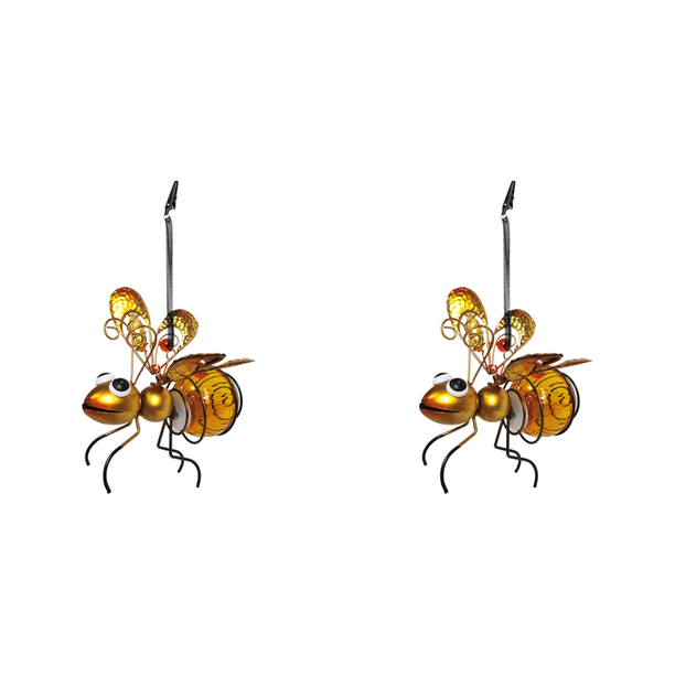 Estatua Insecto Hierro Solar Con Hadas LED Jardín (dorado)