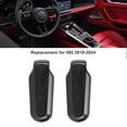 thumbnail image 3 of 2pcs Car Center Shift Knob Trim Covers, Carbon Fiber Car Shift Knob Cover Replacement, Gear Shift Lever Covers for Por-sche 992 2018‑2024, Black, 3 of 7