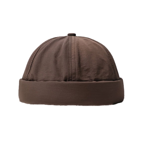 ManxiVoo Lightweight Breathable Quick Dry Skull Cap for Large Head Size Men Women Brimless Summer Sun Protection Hats Brown