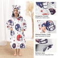thumbnail image 3 of FORMRS Wearable Blanket Hoodie with Sleeves for Kids Cozy Flannel Sweatshirt, Star Spangled Helmets, 3 of 7