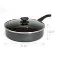thumbnail image 4 of Ecolution Elements 4.5 Quart Non-Stick Aluminum Jumbo Cooker Sauté Pan, Dishwasher Safe, Black, 4 of 8