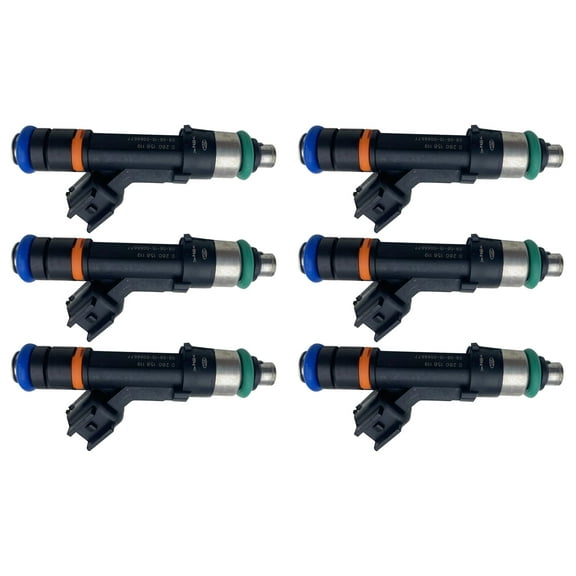 6x Fuel Injector Set 0280158119 Performance Spare Part for Jeep Wrangler 3.8L 07-11, Dodge Grand Caravan 3.3L/3.8L 08-10