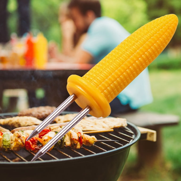 Hot Twin Prong Skewers Corn In The Cob Holders Barbecue Fork 8pcs Fruit Corn Hol - Foto 7