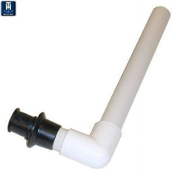 T-H Marine Supplies  12 in. 90 Degree Overflow Drain Tube