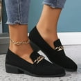 thumbnail image 3 of Mepaouo Womens Loafers Shoes Platform Chunky Low Heel Pumps Comfortable Slip on Work Dressy Shoes, 3 of 7