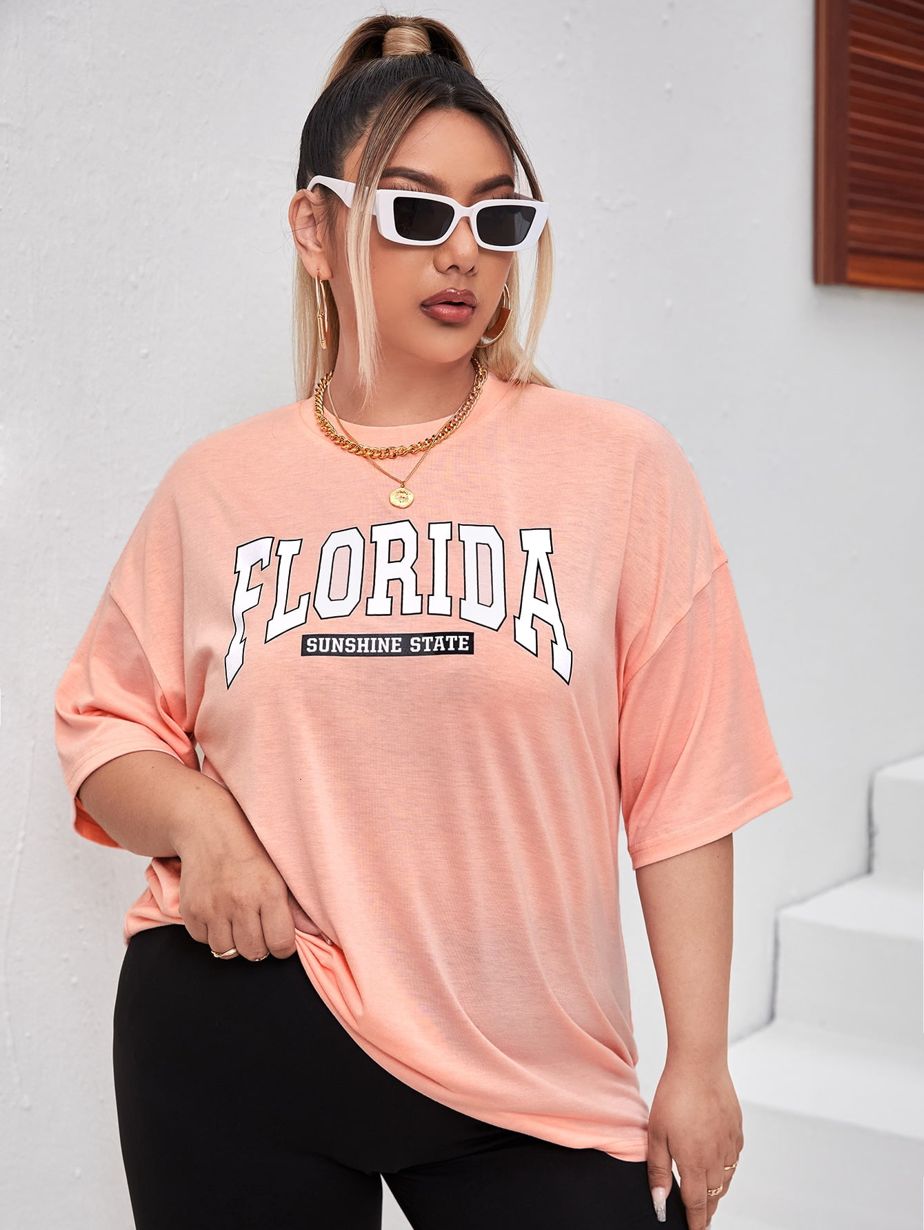 Casual Dusty Pink Women's Plus Size 