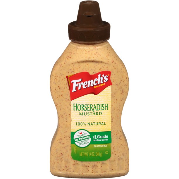 (3 Pack) French's Horseradish Deli Mustard Squeeze Bottle, 12 oz