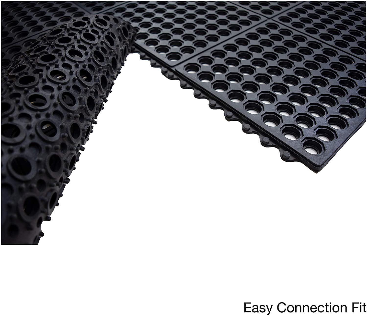 Calloway Mills 36" x 36" Black Interlocking Rubber Floor Mats
