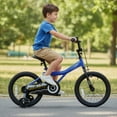 thumbnail image 2 of Costway Kids Bike, 16 Inch Bicycle for Children with Removable Training Wheels, Dual Brakes Blue, 2 of 10