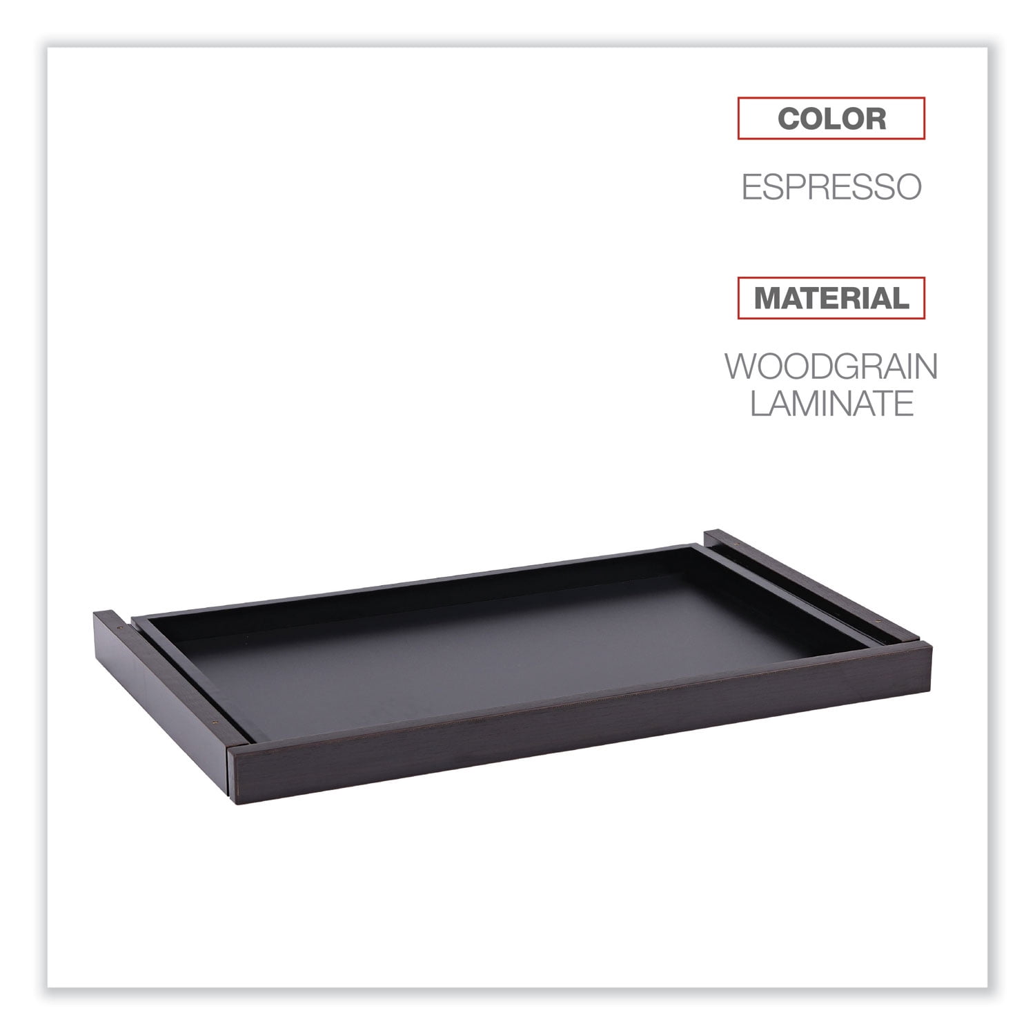 Alera Valencia Series Center Drawer, 24 1/2w x 15d x 2h, Espresso -ALEVA312414ES