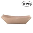 thumbnail image 1 of MesaSe 50pcs Ship Shape Take Out Containers Easy Fold Box Kraft Paper Box Lunch Salad Carton for Party (Kraft Paper), 1 of 7