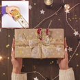 thumbnail image 4 of MesaSe 10 Yards Hot Stamping Musical Note Christmas Ribbon With Wire Five-Pointed Star Christmas Tree Decoration Christmas Gift Wrapping Ribbon, 4 of 6