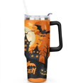 thumbnail image 2 of 40 OZ Happy Halloween Tumbler with Handle Vacuum Insulated Tumbler Gift for Women Men, 2 of 7