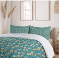 thumbnail image 6 of Ambesonne Fox Duvet Cover Set, Animals in Winter Theme, 2-Calking, Orange Sea Blue, 6 of 6