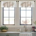 thumbnail image 4 of LALILO Kitchen Curtain Valance Watercolor Planet White Moon Rod Pocket Window Curtain 52"x 18" Set of 2, 4 of 7