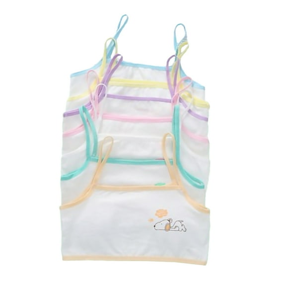 Girls' Training Bras Thin Cotton Breathable Molded Microfiber No Wire Girls' Training Bras Teens 7-13 Years