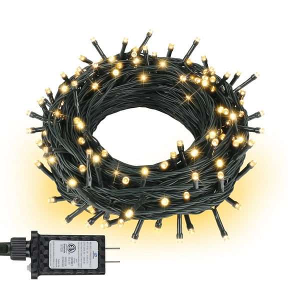 NITIDSKY 33ft 100 LED Christmas Lights Twinkle Christmas Tree String Lights Indoor Outdoor Decorations, Warm White