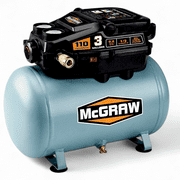 MCGRAW 3 Gallon 110 PSI Oil-Free Light-Duty Air Compressor with - Perfect for Cleaning, Inflation