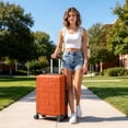 thumbnail image 3 of Zimtown 20 Inch Carry-on Luggage Lightweight Hardside Suitcase with 360° Detachable Spinner Wheels, Unbreakable Travel Luggage, Orange, 3 of 17
