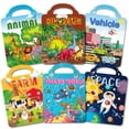 thumbnail image 1 of Libro de pegatinas reutilizable Aannanl para niños de 2 a 4 años con 6 juegos, 1 of 9
