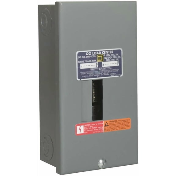 Square D QO 70A 2-Space 4-Circuit Indoor Main Lug Load Center QO24L70SCP