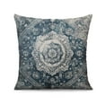 thumbnail image 2 of Boho Blue Carpet Pattern Linen Ethnic Design Throw Pillow Covers 18 X 18 Inch, Set Of 2, Linen Study Sofa Cushion Cover Indoor Living Room Home Decor, 2 of 7