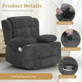thumbnail image 6 of ODUMDUM Oversized Recliner Chair for Adults, Manual Wide Seat Fabric Recliner Sofa with Cup Holders, Single Lazy Boy Sofa Seat for Living Room, RV, Gray, 6 of 9