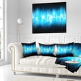 thumbnail image 3 of Designart Blue Ice Flame Abstract - Abstract Throw Pillow - 16x16, 3 of 5