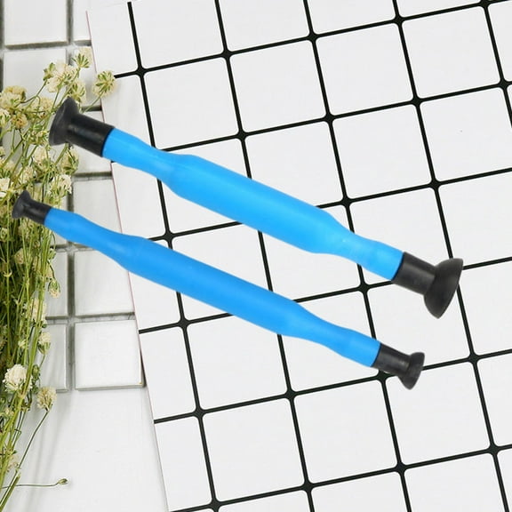 COOPHYA 2Pcs Die Grinder Accessories Blue Rubber Grinding Rod for Vehicle Repair Tools 11.8x1.4x1.4in